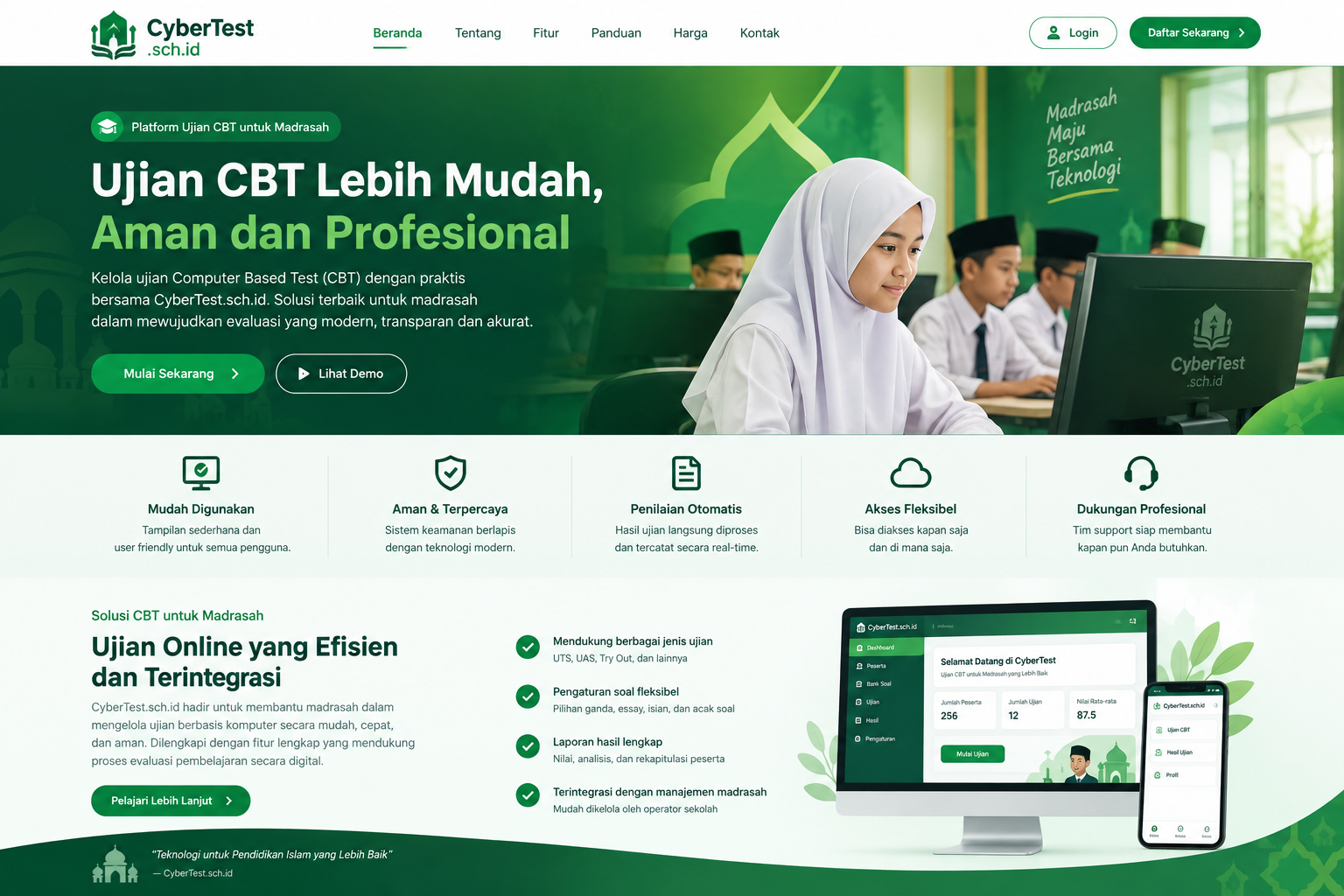 CyberTest aplikasi ujian CBT madrasah